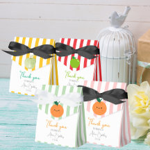 Colorful stripped favor boxes