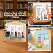 Welcome Back to School Personalized Bookmark 
