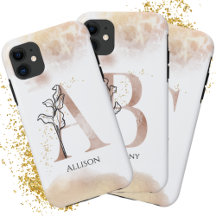 Monogram Modern Boho Personalized Phone Cases