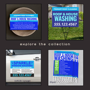 Het dak en het huis schoonmaken visitekaartje