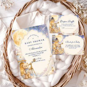 Fantasie Beer Maan Sterren Baby Shower Servet