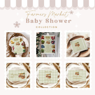 Baby shower van de groene boerenmarkt servet