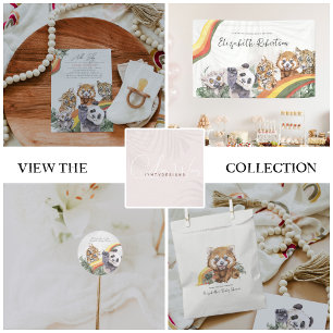 Tropisch Oerwoud Baby Dieren   BABY SHOWER Papieren Bordje