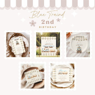 Train 2e verjaardag bedankkaart