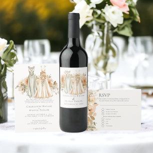 Elegant Gay Wedding Two Brides in Dresses Kaart