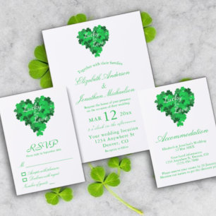 Lucky in Love Wedding RSVP Kaartje