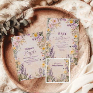 Baby in Bloom Blush Spring Floral Baby shower Kaart