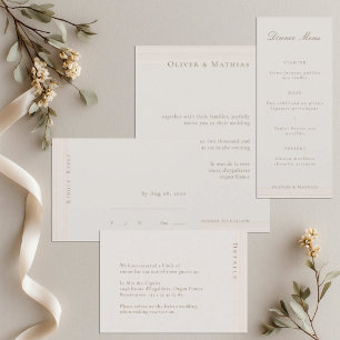 Champagne Gouden Moderne Minimalistische Elegante  Kaart