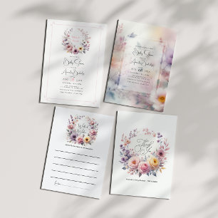 Baby in Bloom Elegante Bloemen Bedankkaart
