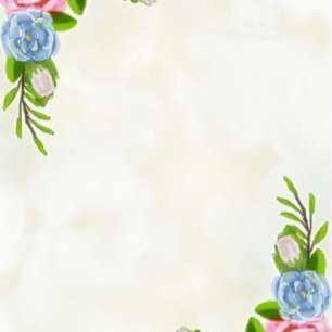 Floral Waterverf Wedding Invitation Kaart