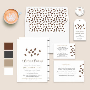 Een Baby brouwt koffie minimalistisch Baby shower Kaart