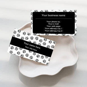 Doodle Paws, Dog Paws, Cat Paws, Black Paws Visitekaartje