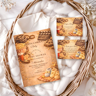 Gezellige filmavond baby shower servet