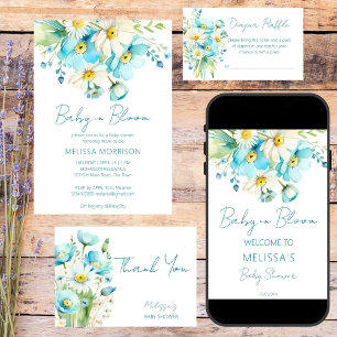 Baby in bloei lente zomer baby shower servies papieren bordje