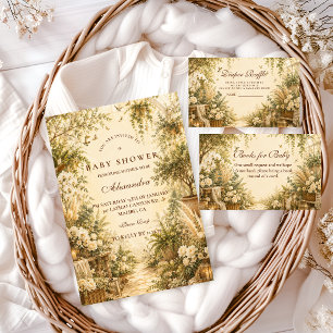 Tijdloze Botanische Boho Baby Shower Kaart