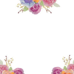 Waterverf Floral Bright Wedding-uitnodiging Kaart