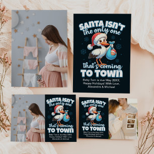 Grappige kerst Baby zwangerschapsaankondiging Ronde Sticker