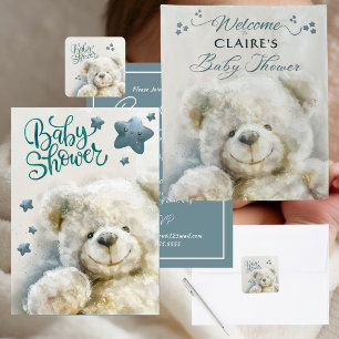 Mooie Teddybeer Baby Shower Welkom Bord voor Baby Spandoek