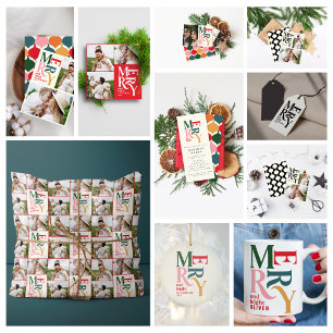 Traditionele rode vintage kerst multi foto drieluik wenskaart