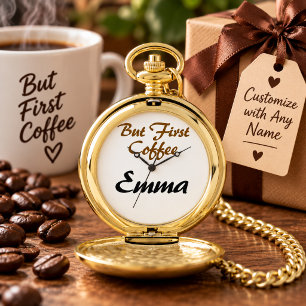 Maar Eerst Koffie Wandklok voor Koffieliefhebbers
