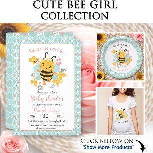 Zoet als Can Bee Baby Girl Baby shower Servet