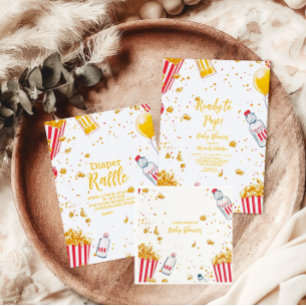 Schattigee Klaar om Pop Baby shower Boeken voor Ba Informatiekaartje