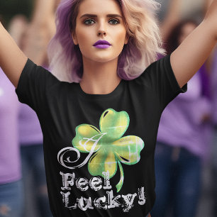 Vrouw Monogram, ik voel me gelukkig, Shamrock Tote Bag