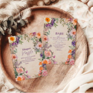 Whimsical Waterverf Floral Kaart