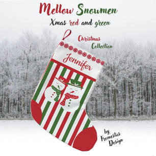 Mellow Geo Strepen -Kerstkandelaar rood groen Kussen