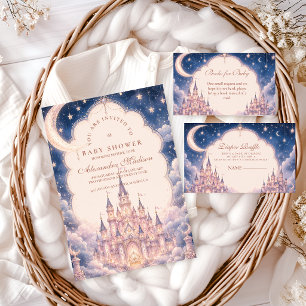 Hemelse Prinsessen Kasteel Baby Shower Kaart
