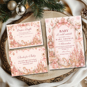 Roze Notenkraker Baby Shower Servet