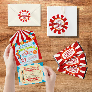Carnaval Circus Festival Kids Verjaardagsfeest Ronde Sticker
