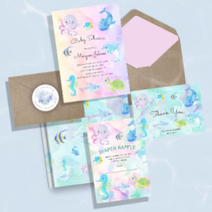Schattige onder het Zee Baby shower door Mail Invi