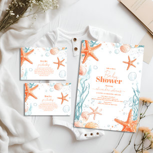 Strand Starfish & Seashells Elegante Boeken voor B Informatiekaartje