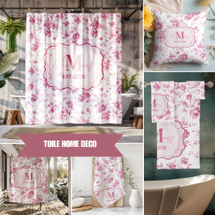 Op maat gemaakte roze toile bloemendekoratie met m kussen