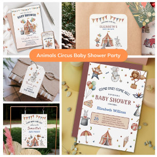 Leuk Circus Dier Jongen Baby shower Kaart