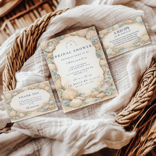 Oester- en zeesterkust bruidsdouche kaart