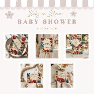 Wildflower Weide Baby Shower Kaart