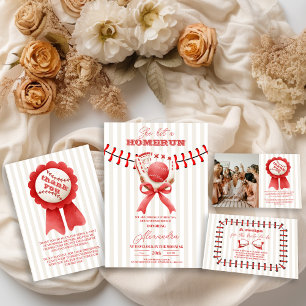 Sport Honkbal Homerun Vrijgezellenfeest Informatiekaartje