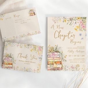 Een nieuw hoofdstuk begint Wildflower Vrijgezellen Kaart