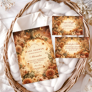 Elegante Boho Pompoen Baby Shower Servet