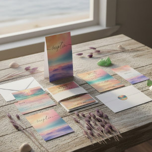 Roze Blauwe Oceaan Strand Zomer Feest Welkom Woe Spandoek