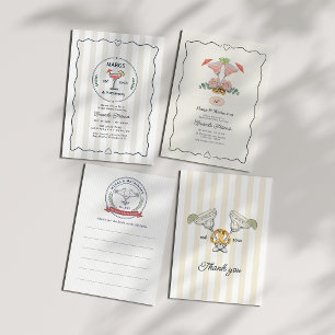 Preppy Margs & Matrimony Bruiloftsfeest Kaart