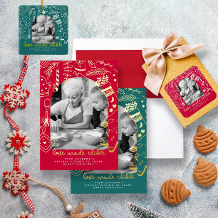 Kerst Bakken Rood Recept Foto Vakantie Kaart
