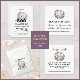 Schattigee Halloween Little Boo Baby shower uitnod Kaart