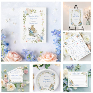 Classic Peter de Konijnentweeling Baby shower Kaart