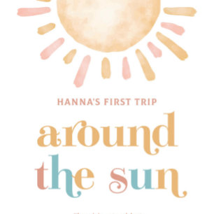 Eerste reis rond de foto van de eerste zondag kaart