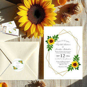 Zonnebloem Geometric Wedding Ronde Sticker