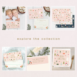 Schattigee vrolijke kerstfotokaart een Afbeelding Feestdagenkaart