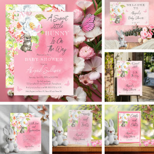 Een mooi Bunny-Baby shower Spandoek